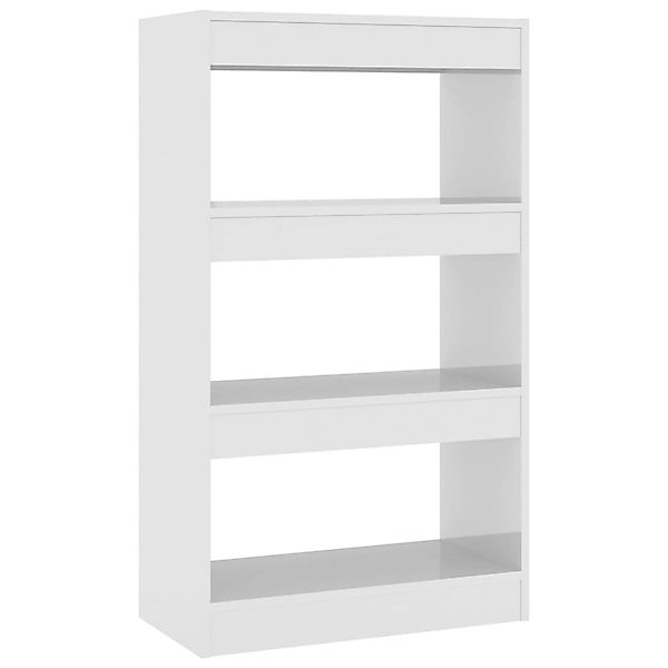 VidaXL Bücherregal/Raumteiler Hochglanz-Weiß 60x30x103cm Holzwerkstoff günstig online kaufen