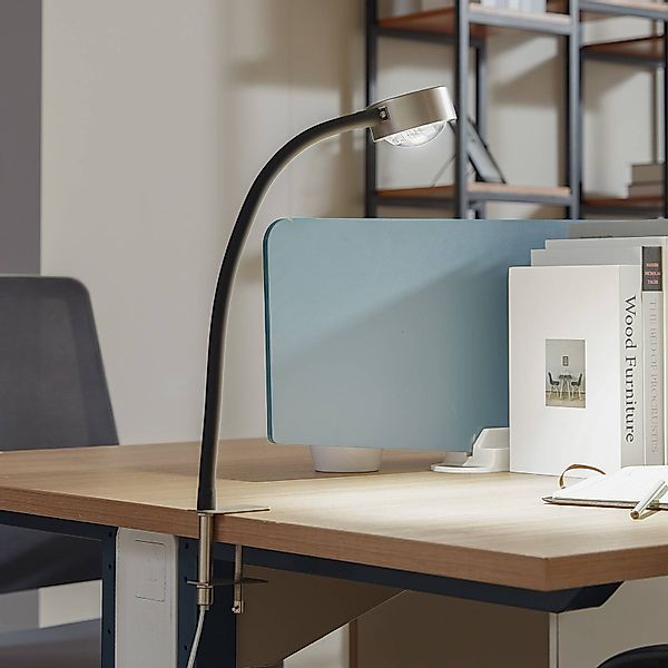 Lindby Schraubklemmleuchte Jyla, nickel matt, GX53, Flexarm günstig online kaufen