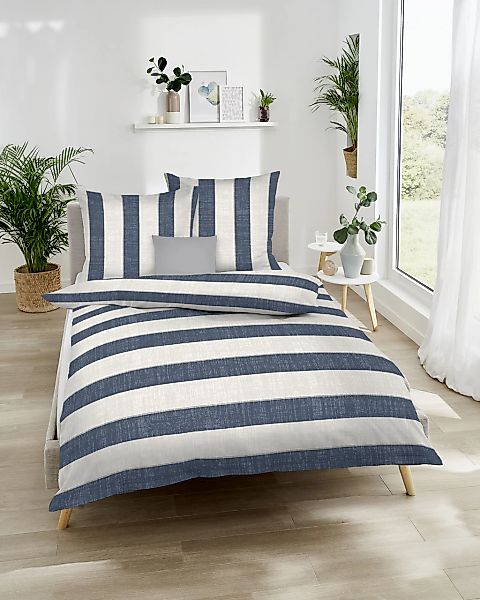Kaeppel Bettwäsche "College" 3 Stk. tlg. Mit breiten Streifen günstig online kaufen