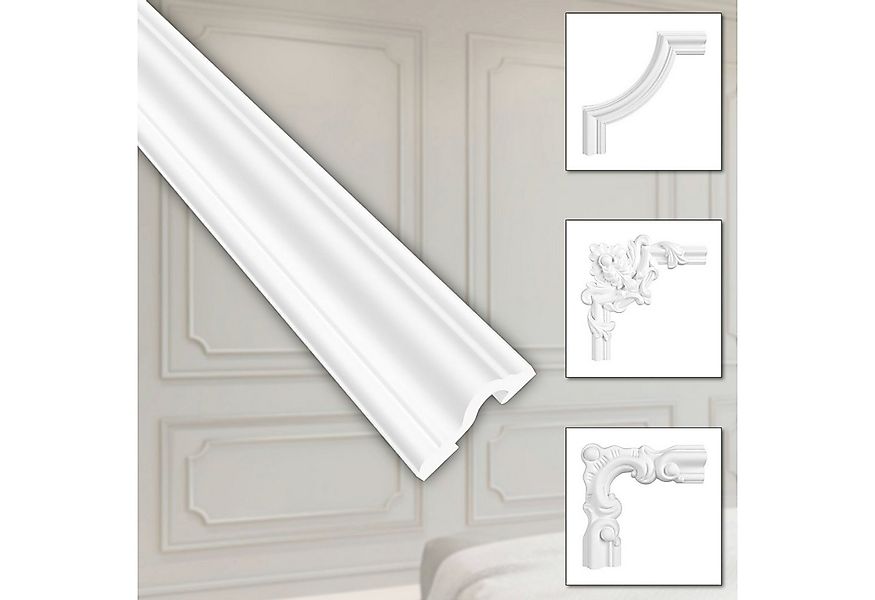 Hexim Zierleiste HCR502, 10 Meter / 5 Leisten, HEXIM Stuckleisten aus HDPS günstig online kaufen