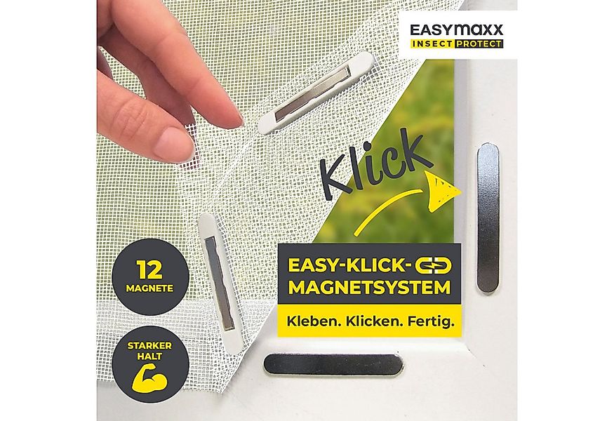 EASYmaxx Insektenschutz-Fensterrahmen Insektenschutzgitter 110 x 130 cm mit günstig online kaufen