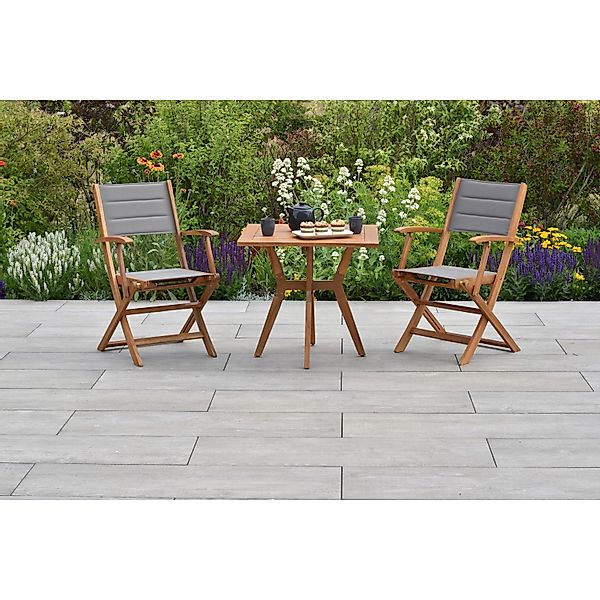 Merxx Gartenmöbelset Acapulco 3tlg. inkl. Klappsessel u. Bistrotisch 70 x 7 günstig online kaufen