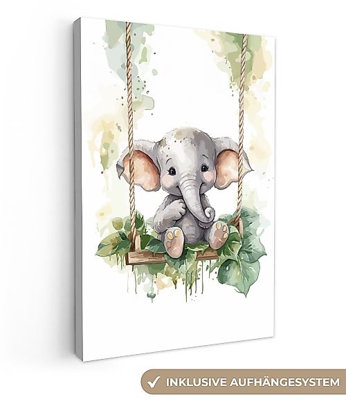 OneMillionCanvasses® Leinwandbild Elefant - Tier - günstig online kaufen