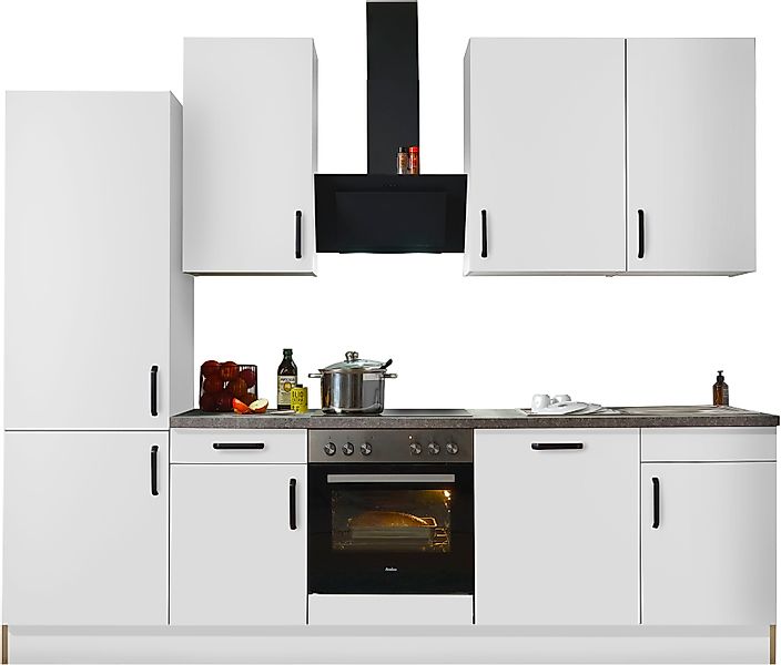 wiho Küchen Küchenzeile ""Simi", mit verstellbaren Füßen, Breite 280 cm,", günstig online kaufen