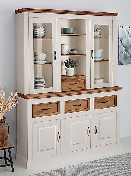 OTTO home Buffet "Selma" aus massivem Kiefernholz, mit Griffen aus antikisi günstig online kaufen