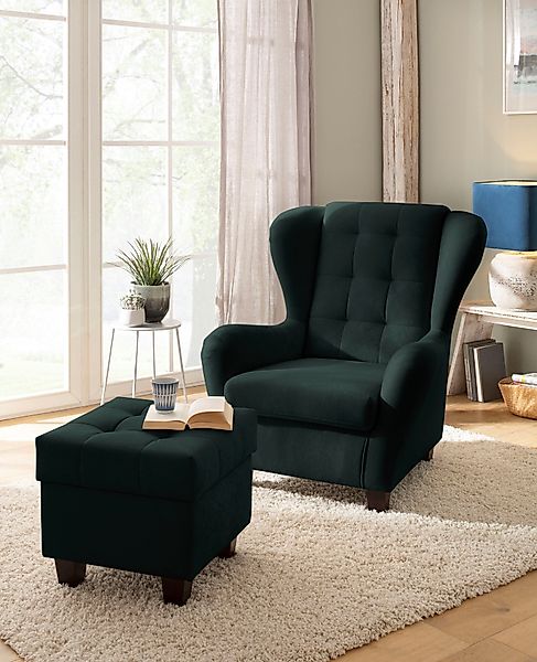 Home affaire Ohrensessel Alexander, incl. Hocker, günstig online kaufen