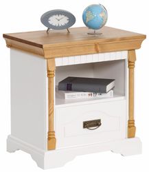 Home affaire Nachtkonsole "Graz" aus massiver Kiefer, mit aufwendigen Detai günstig online kaufen