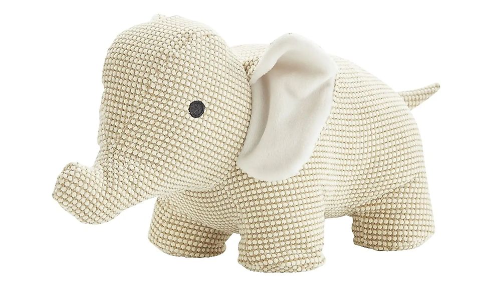 Türstopper  Elefant ¦ beige ¦ Polyester ¦ Maße (cm): B: 17 H: 18 Accessoire günstig online kaufen