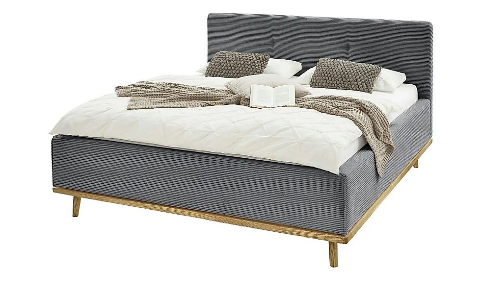 Musterring Polsterbett mit Bettkasten Delphi Cord ¦ grau ¦ Maße (cm): B: 17 günstig online kaufen