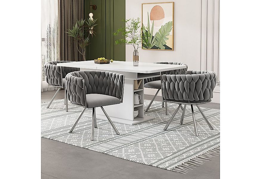 Flieks Esszimmerstuhl (360° drehbar, Set, 4 St), 4er Set Polsterstühle Dreh günstig online kaufen