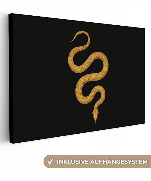 OneMillionCanvasses® Leinwandbild Schlange - Minimalistisch - günstig online kaufen