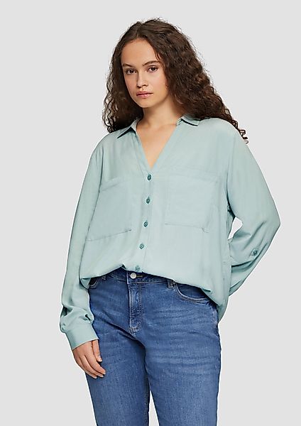 QS Langarmbluse Viskosebluse mit Turn-up und günstig online kaufen
