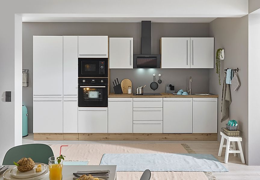 KOCHSTATION Küchenzeile Florida, Breite 370 cm, günstig online kaufen