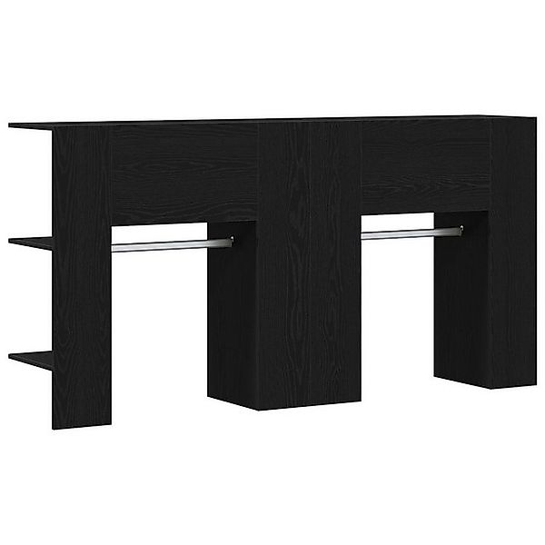vidaXL Fächerschrank Flurschränke 2 Stück Schwarz-Eiche Holzwerkstoff (2-St günstig online kaufen