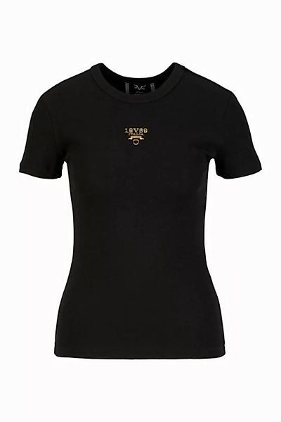 19V69 ITALIA T-Shirt LETIZIA RIB Figurbetontes Shirt mit kleinem Logoprint günstig online kaufen