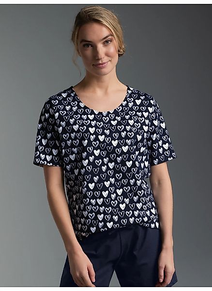 Trigema T-Shirt "TRIGEMA T Shirt mit Allover-Druck "Herzen"" 1 günstig online kaufen