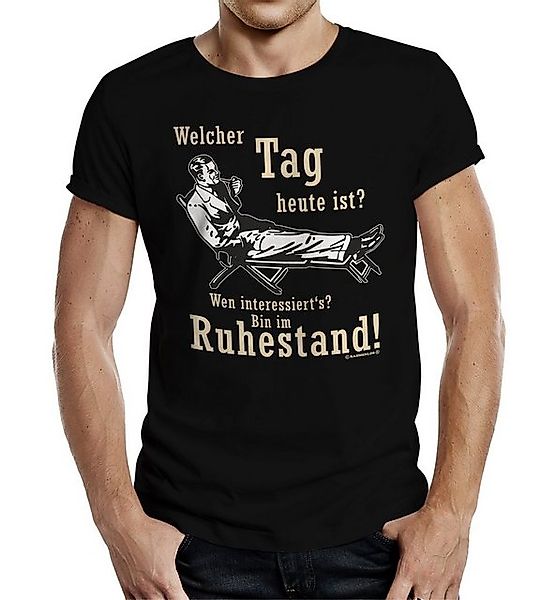 RAHMENLOS® T-Shirt für Rentner: Welcher Tag heute ist? Egal, ich bin im Ruh günstig online kaufen