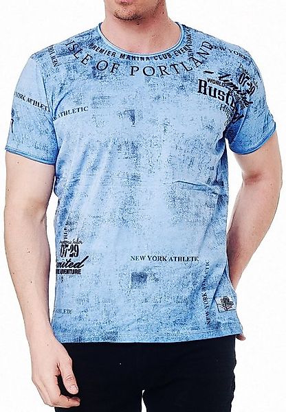 R-NEAL T-Shirt T-Shirt Rundhals Printed Tee Shirt Kurzarm Stretch S M L XL günstig online kaufen