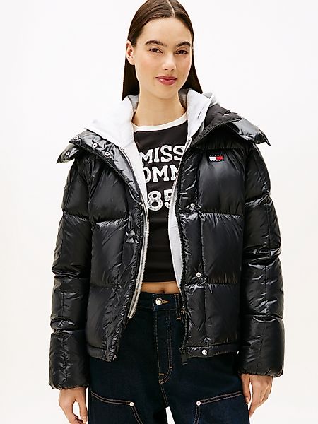 Tommy Jeans Steppjacke "TJW ALASKA GRID DWN JCKT SHINY" mit Kapuze günstig online kaufen