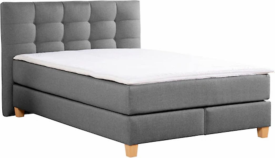 Home affaire Boxspringbett »Moulay«, inkl. Topper, in Überlänge 220 cm, 3 H günstig online kaufen