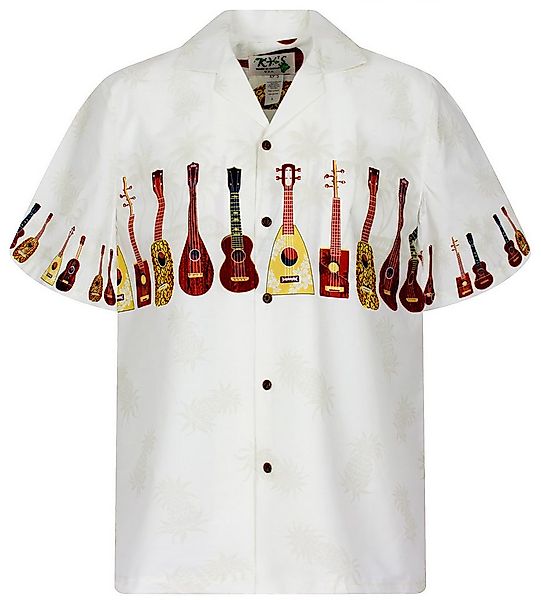 KY's Hawaiihemd Ukulele Brustdruck Original Hawaiihemd mit 100% Kokosnuss-K günstig online kaufen