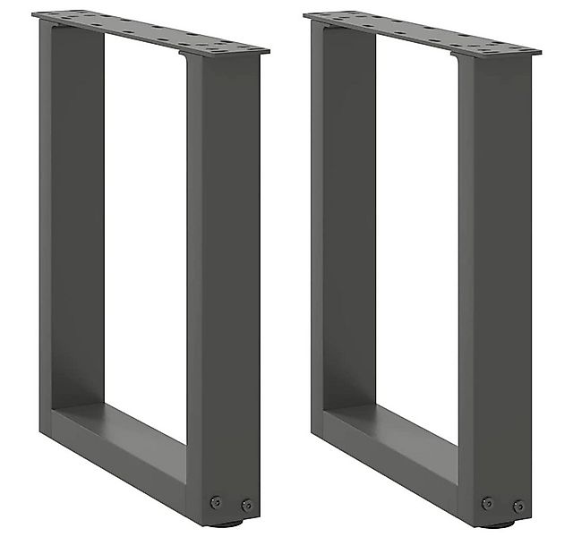 vidaXL Tischbein Couchtischbeine U-Form 2 Stk. Anthrazit 28x(42-43) cm Stah günstig online kaufen