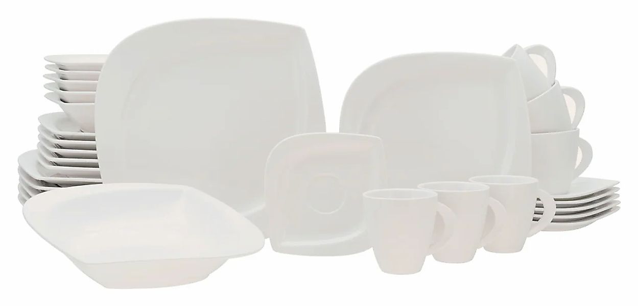 CreaTable Kombiservice "Geschirr-Set Melbourne" Service, elegante Blattform günstig online kaufen