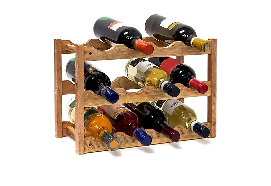 relaxdays Weinregal klein Walnuss günstig online kaufen