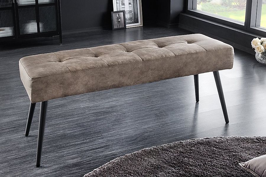 riess-ambiente Sitzbank BOUTIQUE 100cm taupe (Einzelartikel, 1-St), Wohnzim günstig online kaufen
