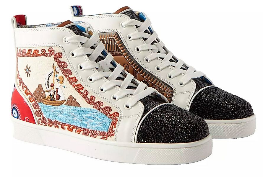 CHRISTIAN LOUBOUTIN Bestickte No Limit Greek Boat Leder Boots Sneaker besti günstig online kaufen
