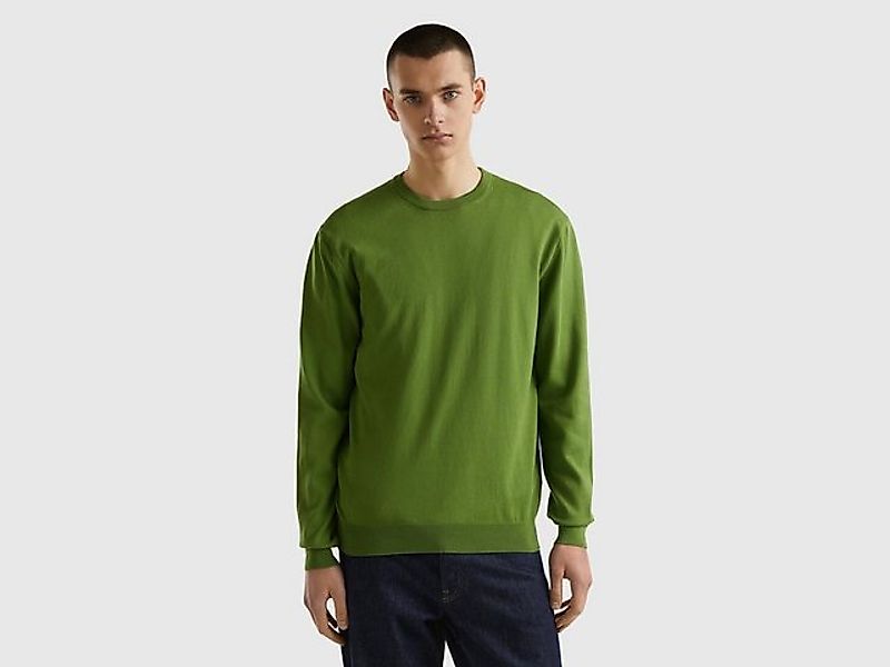 United Colors of Benetton Rundhalspullover mit Markenlabel günstig online kaufen