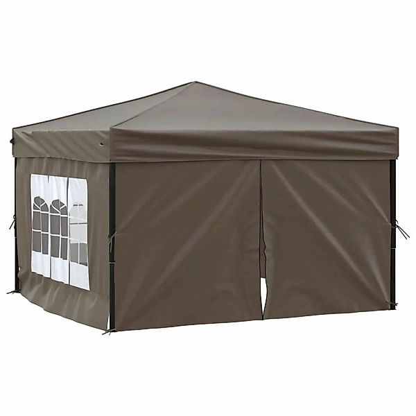 vidaXL Partyzelt Faltbar mit Seitenwänden Taupe 3x3 m Modell 1 günstig online kaufen