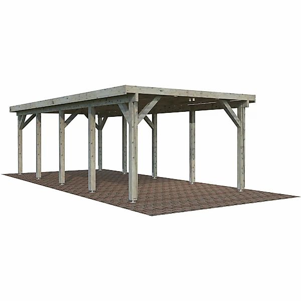 Palmako Einzelcarport Karl Grau tauchgrundiert 360 cm x 762 cm günstig online kaufen