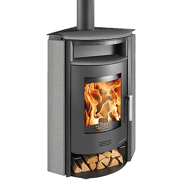 Haas+Sohn Kuopio II Kaminofen KUOPIO-II Stahl Grau 8 kW günstig online kaufen