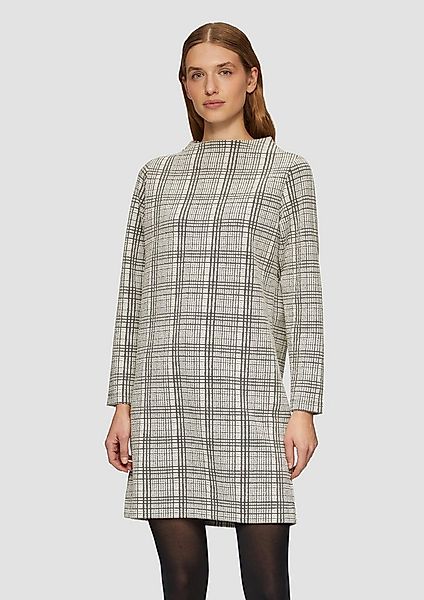 s.Oliver Minikleid Kleid Gemustertes Sweat-Kleid mit Turtleneck günstig online kaufen