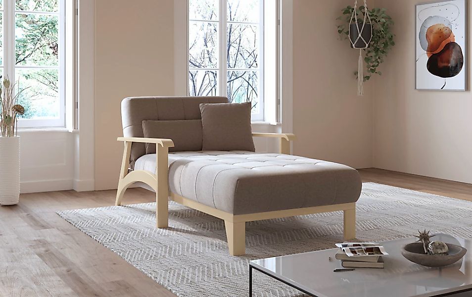 sit&more Recamiere »Billund« Armlehnen aus Buchenholz in natur, verschieden günstig online kaufen