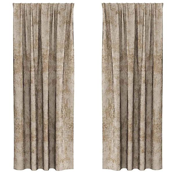 vidaXL Vorhänge 2 Stk Champagner 225 x 140 cm Samt 4107710 günstig online kaufen