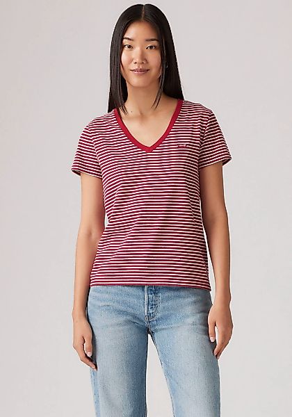 Levis V-Shirt "PERFECT VNECK", mit Mini-Batwing-Logostickerei günstig online kaufen