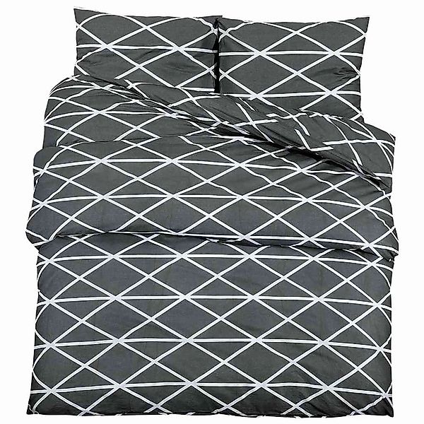 vidaXL Bettwäsche-Set Grau 140x200 cm Baumwolle 136046 günstig online kaufen