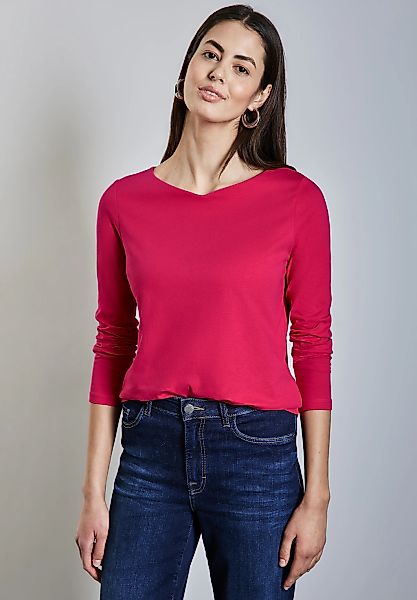 STREET ONE Langarmshirt, aus reiner Baumwolle günstig online kaufen