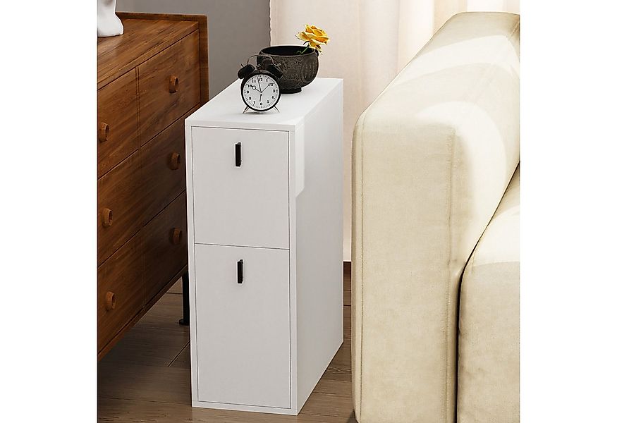 JEOBEST Nachttisch Nachtschrank Beistelltisch mit 2 Schubladen, Schmal, Mod günstig online kaufen