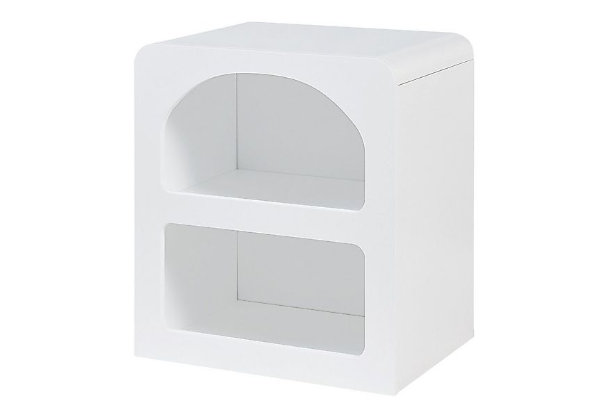 en.casa Nachttisch, »Vågå« mit 2 offenen Fächern 45 x 40 x 30 cm Weiß günstig online kaufen