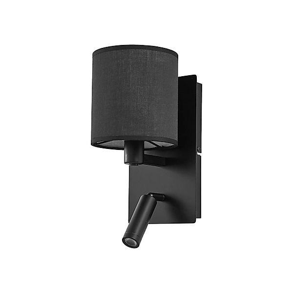 Lindby Wandleuchte Wandlampe Innen Aiden 10038009 Modern in Schwarz aus Tex günstig online kaufen