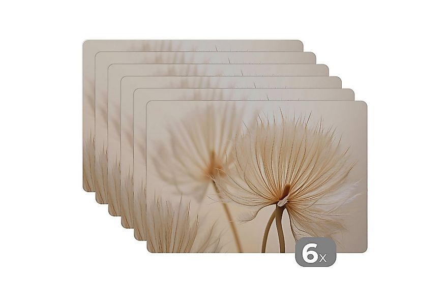 MuchoWow Platzset Blumen - Beige - Natur, (6-St), Platzsets, Tischset, Abwa günstig online kaufen