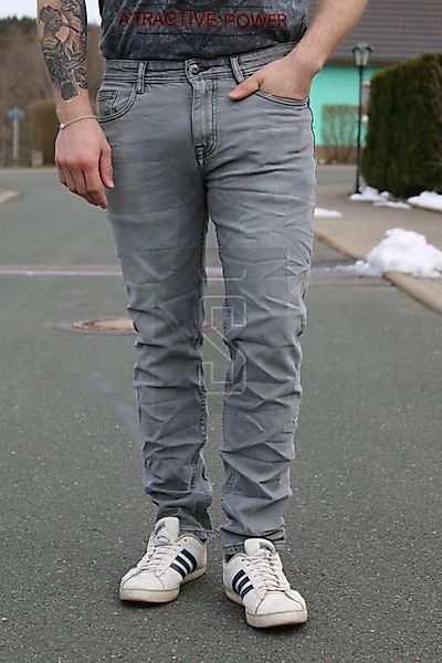 BROOADWAY NYC Herren 5-Pocket Jeans Tyler Grey Wash günstig online kaufen