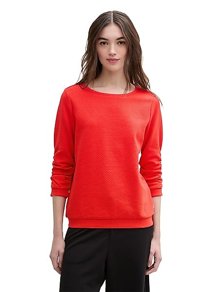 TOM TAILOR Denim Sweatshirt, mit gerafften Ärmeln günstig online kaufen
