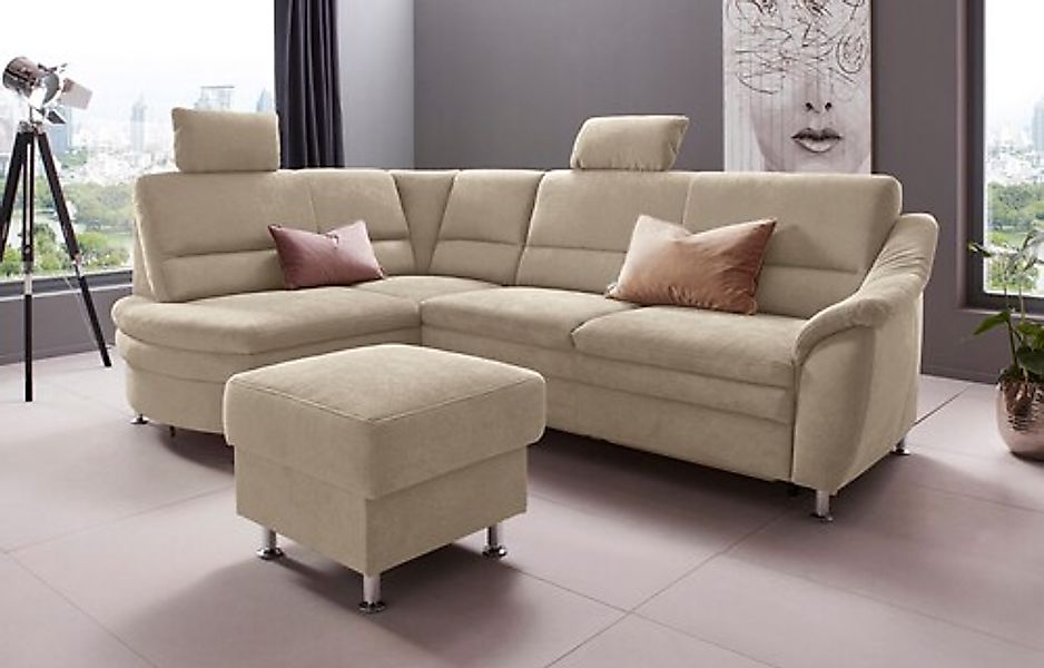 Home affaire Ecksofa »Cardoso L-Form« Federkern, wahlweise mit Bett, Schubk günstig online kaufen