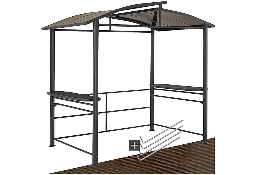 tectake Pavillon Grillpavillon, mit 3 Seitenteilen, (240 x 150 x 234 cm, Ko günstig online kaufen
