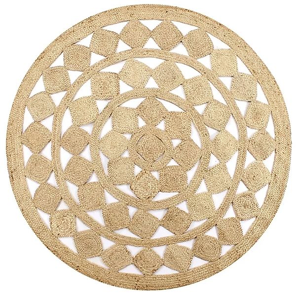 vidaXL Teppich Handgefertigt Jute Geflochten 90 cm 133710 günstig online kaufen
