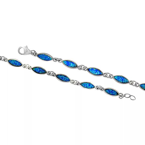 Vivance Armband "925/- Sterling Silber Opal blau" günstig online kaufen